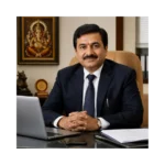 An Indian Businessman sitting in his office.