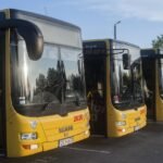 bus, city, urban, traffic, road, street, transport, transportation, vehicle, passenger, closeup, yellow, shiny, automotive, depot, koszalin, bus, bus, bus, bus, bus, koszalin, koszalin